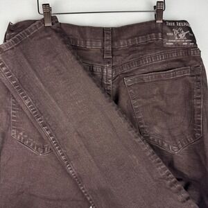 True Religion Geno Relaxed Slim Denim Jeans Mens 40x33.5"‎ Black Cotton Blend